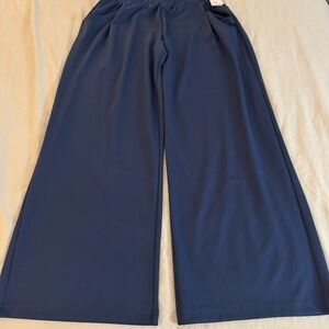 NEW NWT Yogalicious Women’s Lux Vogue Flow Wide Leg Pants Size Large Blue